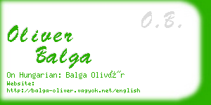 oliver balga business card